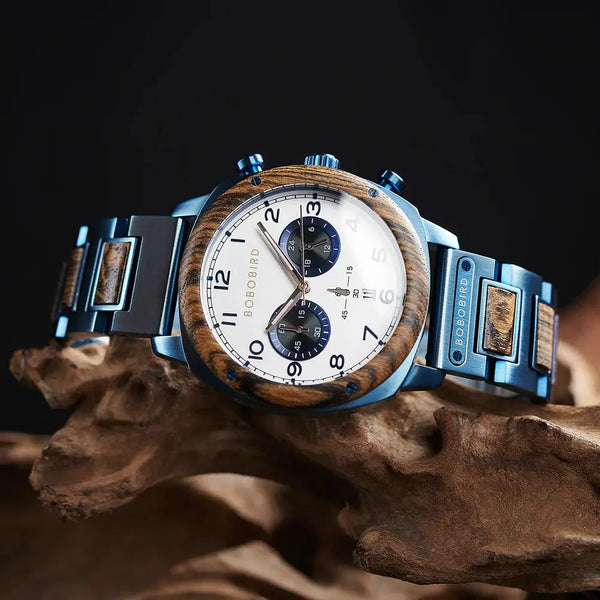 Montre en bois haut de gamme-Oroska -Â cadran blanc