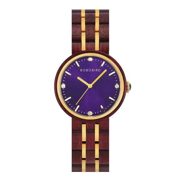 BOBO BIRD-Montre-bracelet en bois pour femme, mouvement Ă quartz japonais, montre-bracelet tendance pour les travailleurs, grande boĂźte cadeau, livraison directe Bobobird-Paris