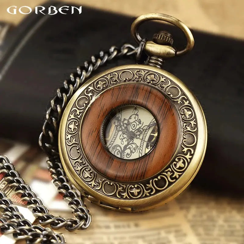 Montre en bois homme de poche en bois massif Bobobird-Paris