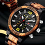 Montres en bois pour hommes montre en bois multi-fonction lumineuse de luxe montre rétro à Quartz pour hommes montres de Sport de mode Relogio Bobobird-Paris