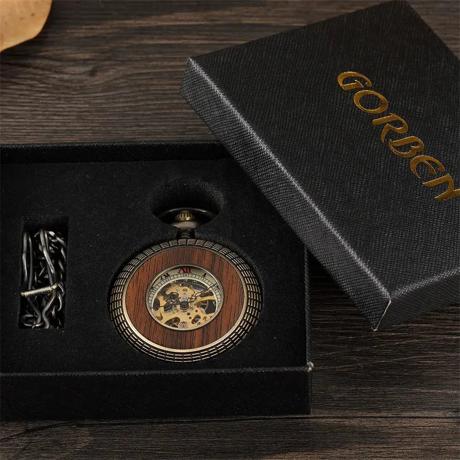 Montre en bois homme de poche en bois massif Bobobird-Paris