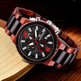 Montres en bois pour hommes montre en bois multi-fonction lumineuse de luxe montre rétro à Quartz pour hommes montres de Sport de mode Relogio Bobobird-Paris
