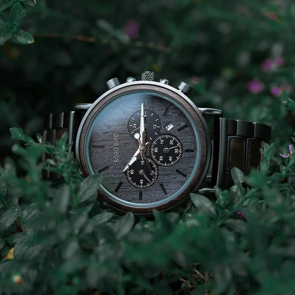 Montre automatique bois-Lignum - gris