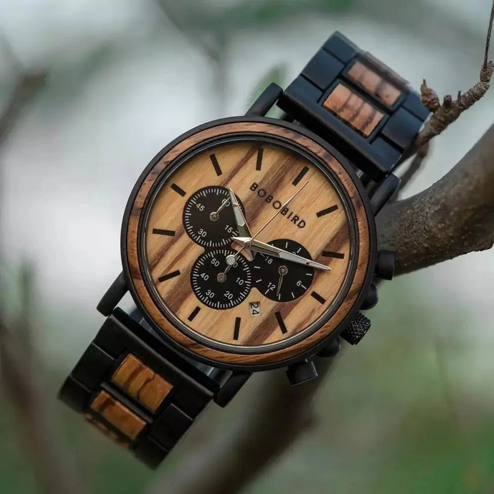 Montre automatique bois-Lignum - noir