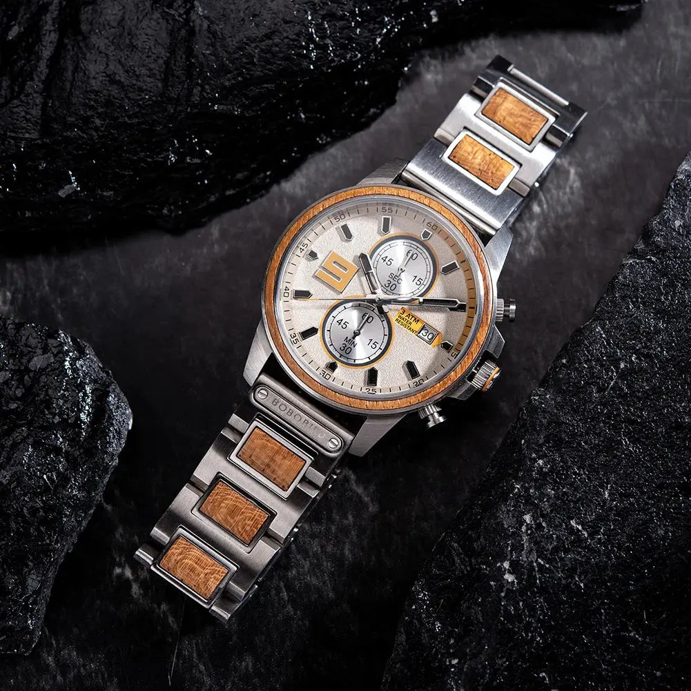 Montre bois automatique-Arborea - bracelet bois