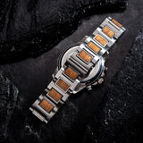 Montre bois automatique-Arborea - bracelet gris et bois