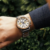 Montre bois automatique-Arborea - cadran blanc
