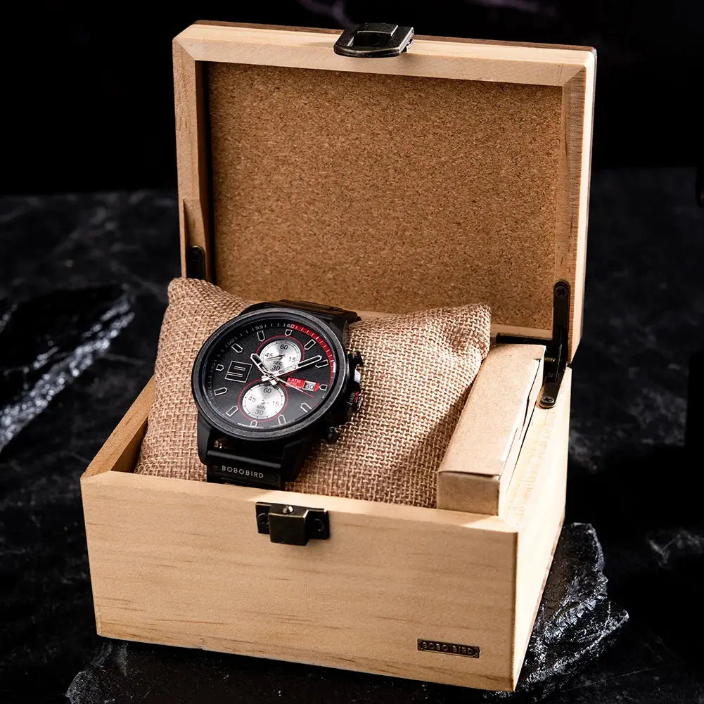 Montre bois automatique-Arborea - noir