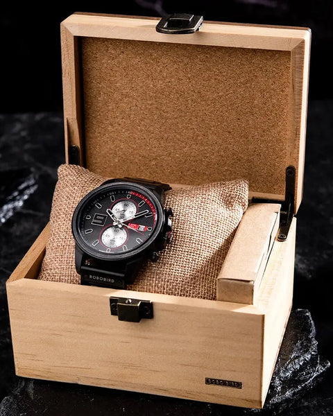 Montre bois automatique-Arborea - noir