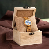 Montre bois femme clair