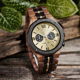 Montre bracelet bois-Sylvéo - cadran beige
