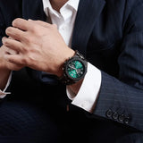 Montre bracelet bois-Sylvéo - cadran vert