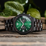 Montre bracelet bois-Sylvéo - marron et vert