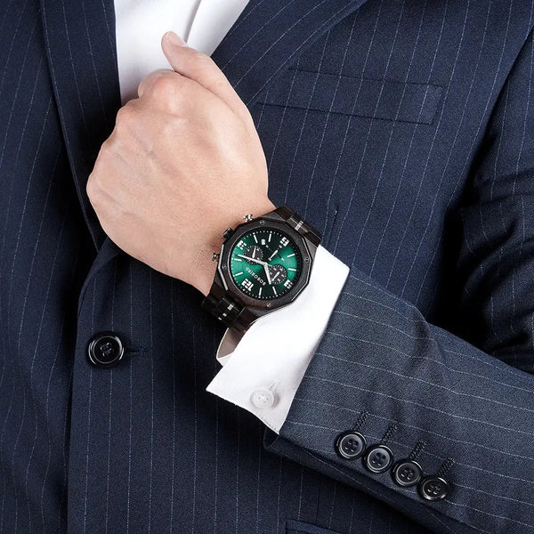 Montre bracelet bois-Sylvéo - noir