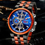 Montre en Bois-Virelian - bois cadran bleu