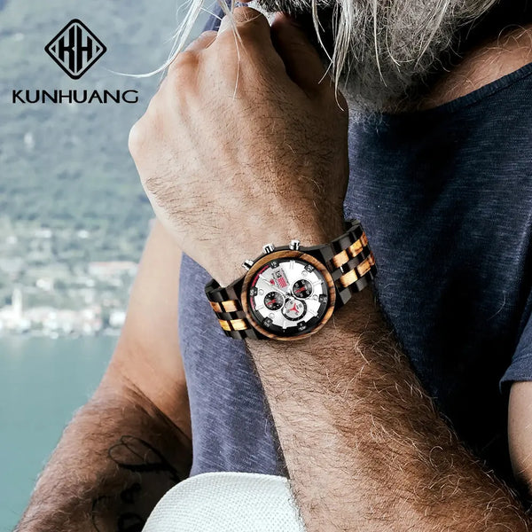 Montre en Bois-Virelian - cadran blanc