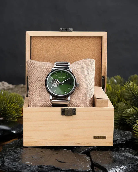Montre en bois automatique pour homme-Aurelius 