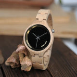 Montre en bois femme - beige