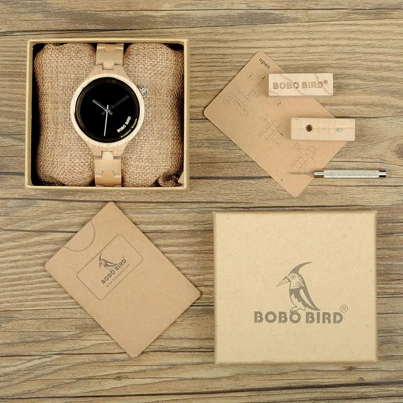 Montre en bois femme - en pack