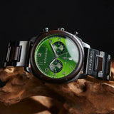 Montre en bois haut de gamme-Oroska - cadran vert