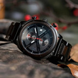 Montre en bois haut de gamme-Oroska - marron et cadran noir