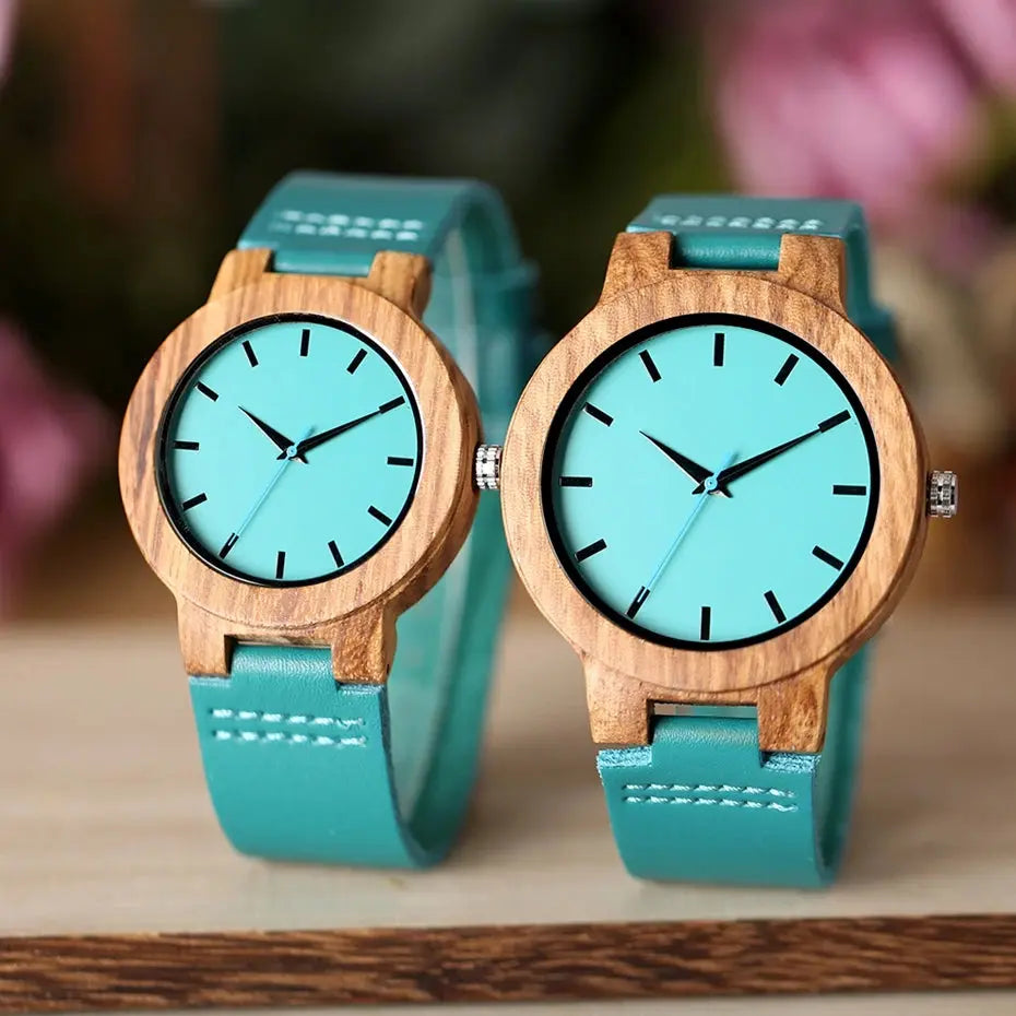 Montre en bois pour femme - duo