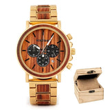 Montre en bois pour homme-Dendros - bois orangé
