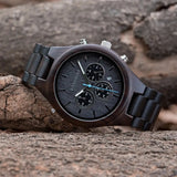 Montre en bois pour homme-Dendros - cadran gris