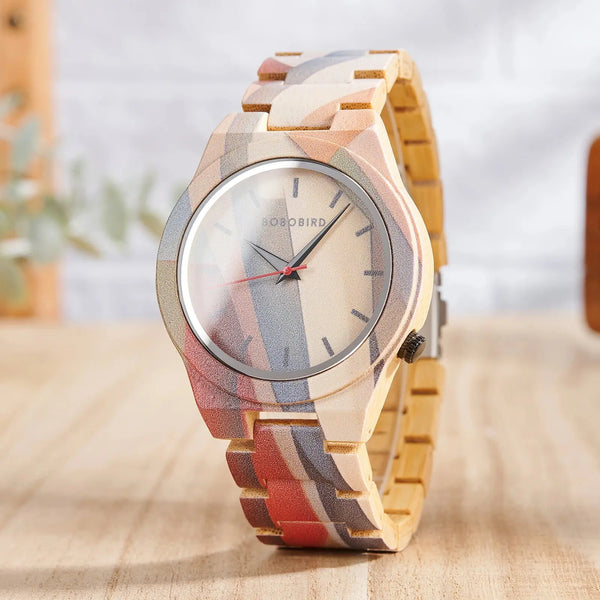 montre bois femme bracelet artistique, nouvelle collection 2025 Bobobird-Paris