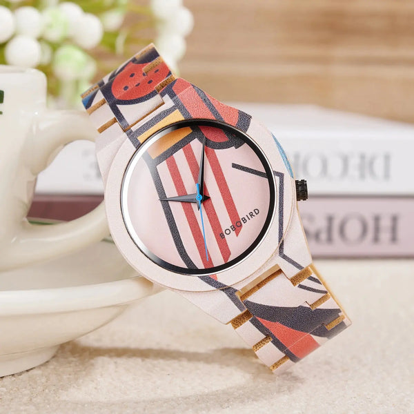 montre bois femme bracelet artistique, nouvelle collection 2025 Bobobird-Paris