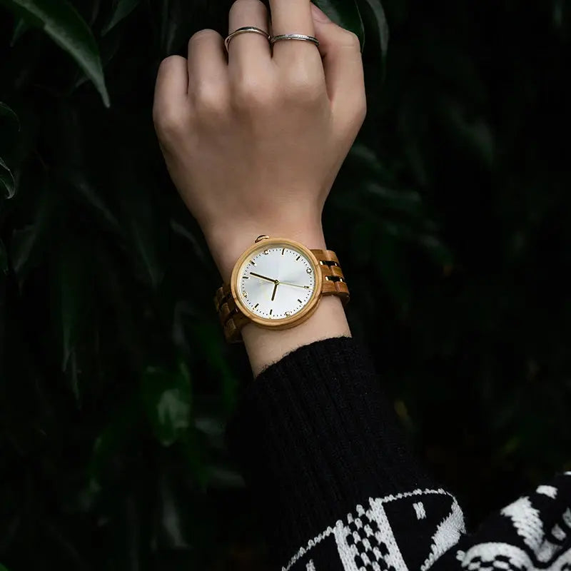 BOBO BIRD – Montre à Quartz en bois d'olive pour femmes, décontractée, à la mode, cadeau d'anniversaire Bobobird-Paris
