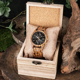 Montre en bois pour hommes BOBO BIRD chronographe montre-bracelet avec aiguilles lumineuses montres en bois cadeau d'anniversaire pour lui Bobobird-Paris
