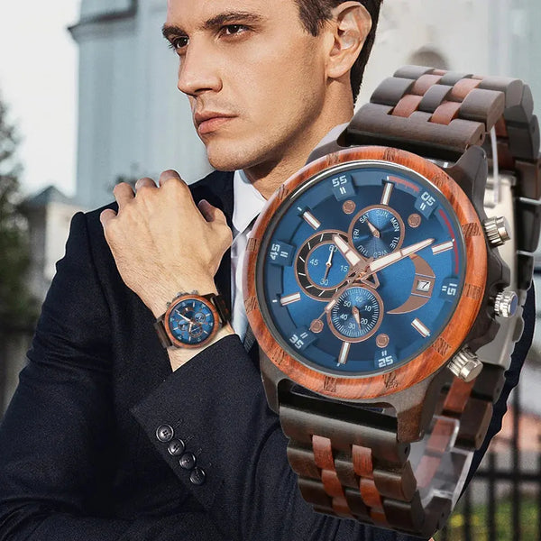 Montre en bois homme wooden Bobobird-Paris