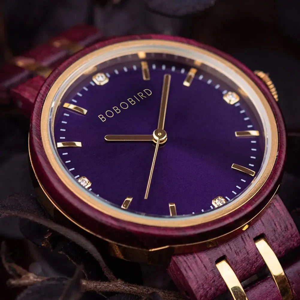 BOBO BIRD-Montre-bracelet en bois pour femme, mouvement à quartz japonais, montre-bracelet tendance pour les travailleurs, grande boîte cadeau, livraison directe Bobobird-Paris